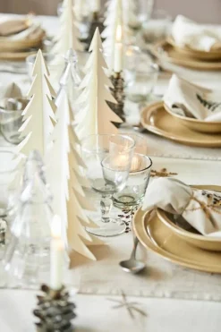 Keittiötekstiilit^IB Laursen lautasliina oksa 40x40 cm luonnonvalkoinen