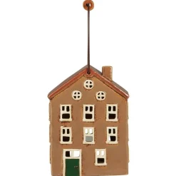 Lyhdyt Ja Kynttilänjalat^IB Laursen talolyhty Nyhavn puukahvalla vihreä ovi