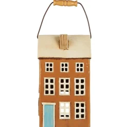 Lyhdyt Ja Kynttilänjalat^IB Laursen talolyhty Nyhavn puukahvalla turkoosi ovi