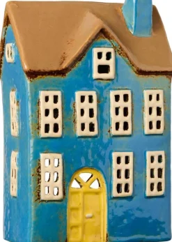 Lyhdyt Ja Kynttilänjalat^IB Laursen talolyhty Nyhavn keltainen ovi