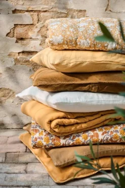 Sisustustekstiilit^IB Laursen tyynynpäällinen sametti harvest yellow