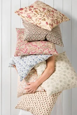 Sisustustekstiilit^IB Laursen tyynynpäällinen Angela sininen kuvio