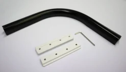 Verhot Ja Verhotarvikkeet^Ihanin D-verhokiskon kulma musta 20 x 20 cm