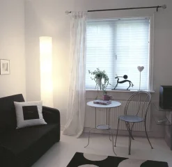 Verhot Ja Verhotarvikkeet^Ihanin kangasvekkiverho 180x170 cm valkoinen