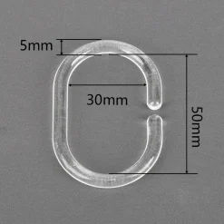 Kylpyhuone- Ja Saunatekstiilit|Kylpyhuone- Ja Saunatekstiilit^Ihanin suihkuverhorenkaat läpinäkyvä