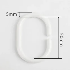 Kylpyhuone- Ja Saunatekstiilit|Kylpyhuone- Ja Saunatekstiilit^Ihanin suihkuverhorenkaat valkoinen