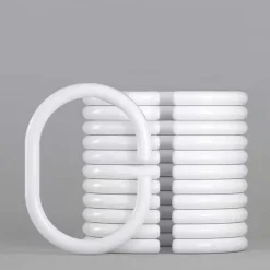 Kylpyhuone- Ja Saunatekstiilit|Kylpyhuone- Ja Saunatekstiilit^Ihanin suihkuverhorenkaat valkoinen