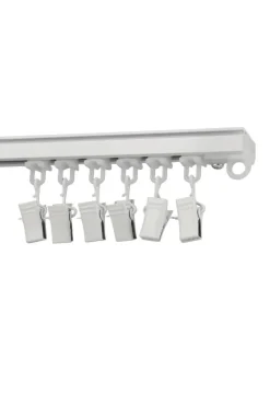 Verhot Ja Verhotarvikkeet^Ihanin verhokiskon liuku nipistimellä valkoinen 20 kpl