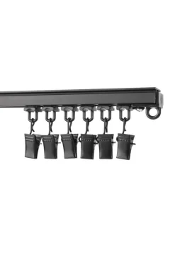 Verhot Ja Verhotarvikkeet^Ihanin verhokiskon liuku nipistimellä musta 20 kpl