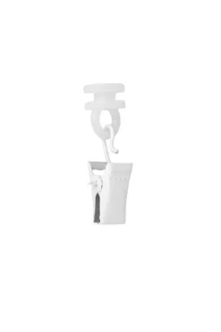 Verhot Ja Verhotarvikkeet^Ihanin verhokiskon pyöröliuku nipistimellä valkoinen 20 kpl