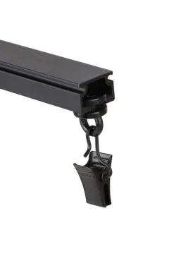 Verhot Ja Verhotarvikkeet^Ihanin verhokiskon pyöröliuku nipistimellä musta 20 kpl