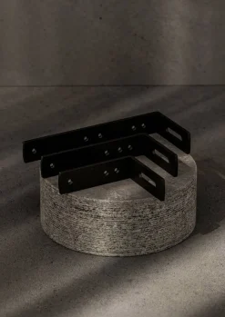 Verhot Ja Verhotarvikkeet^Ihanin verhokiskon seinäkannakkeet L musta 2 kpl