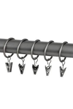 Verhot Ja Verhotarvikkeet^Ihanin verhorenkaat 32/38 mm nipistimellä antrasiitti