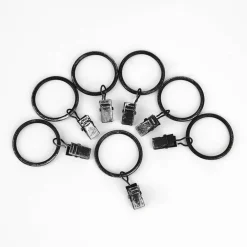 Verhot Ja Verhotarvikkeet^Ihanin verhorenkaat nipistimellä 10 kpl mustakulta