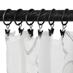 Verhot Ja Verhotarvikkeet^Ihanin verhorenkaat nipistimellä 10 kpl mustakulta