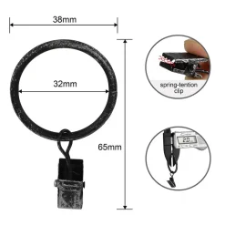 Verhot Ja Verhotarvikkeet^Ihanin verhorenkaat nipistimellä 10 kpl mustakulta