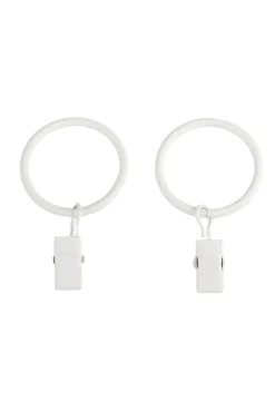 Verhot Ja Verhotarvikkeet^Ihanin verhorenkaat nipistimellä 25/32 mm mattavalkoinen