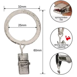 Verhot Ja Verhotarvikkeet^Ihanin verhorenkaat nipistimellä 25/32 mm valkokulta