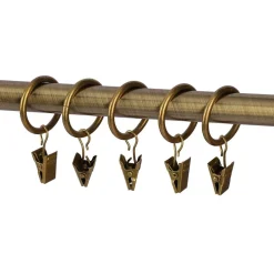 Verhot Ja Verhotarvikkeet^Ihanin verhorenkaat nipistimellä 25/32 mm antiikkimessinki