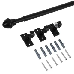 Verhot Ja Verhotarvikkeet^Ihanin verhotanko Cafe 125-220 cm musta