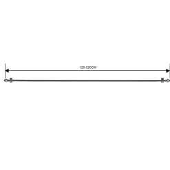 Verhot Ja Verhotarvikkeet^Ihanin verhotanko Cafe 125-220 cm kromi