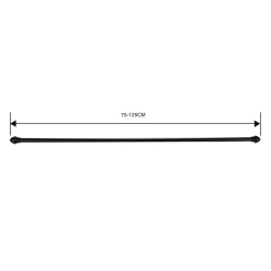 Verhot Ja Verhotarvikkeet^Ihanin verhotanko Cafe 75-125 cm musta