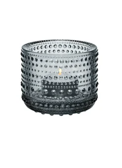 Lyhdyt Ja Kynttilänjalat^Iittala Kastehelmi Kynttilälyhty 64 mm harmaa