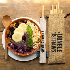 Aterimet^Jungle Straw Bambupillisetti 6 kpl