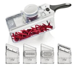 Keittiötarvikkeet^Ku00fcchenprofi Küchenprofi Vario mandoliini 4 terää + keräysastia