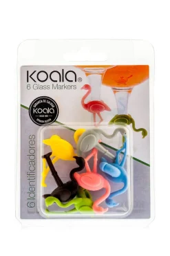 Juoma- Ja Baaritarvikkeet^Koala lasinmerkkaaja flamingo 6 kpl