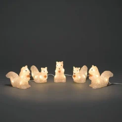 Koriste- Ja Kausivalot^Konstsmide akryylivalosarja Oravat 5 kpl/setti 40 x LED