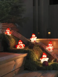 Koriste- Ja Kausivalot^Konstsmide akryylivalosarja Lumiukot 5 kpl/setti 40 x LED