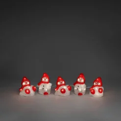 Koriste- Ja Kausivalot^Konstsmide akryylivalosarja Lumiukot 5 kpl/setti 40 x LED