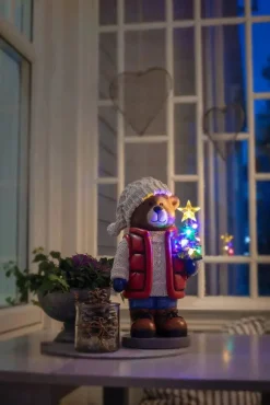 Koriste- Ja Kausivalot^Konstsmide koristevalo nalle 38,5 cm