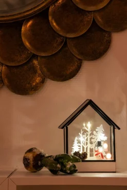 Koriste- Ja Kausivalot^Konstsmide lasilyhty 5 x LED paristokäyttöinen