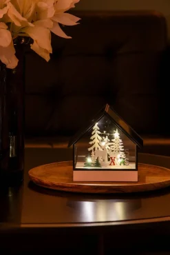 Koriste- Ja Kausivalot^Konstsmide lasilyhty 5 x LED paristokäyttöinen