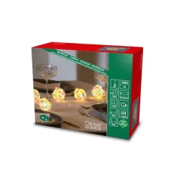 Koriste- Ja Kausivalot^Konstsmide paristovalosarja 10-os. timanttipallot