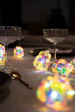 Koriste- Ja Kausivalot^Konstsmide paristovalosarja 10-os. timanttipallot