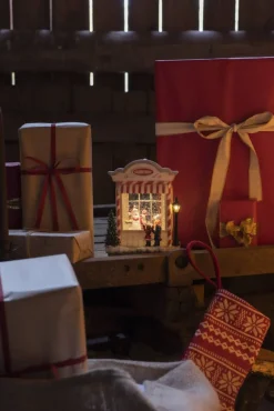 Koriste- Ja Kausivalot^Konstsmide valokoriste Karkkikauppa paristokäyttöinen