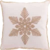 Sisustustekstiilit^ Koristetyyny Snoflake 45x45 cm valkoinen/beige
