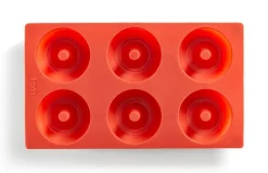 Paistoastiat^Lekue donitsivuoka 6 kpl silikonia punainen