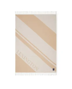 Sisustustekstiilit^Lexington huopa kierrätettyä puuvillaa beige-valkoinen