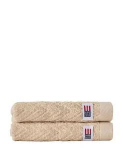 Kylpyhuone- Ja Saunatekstiilit|Kylpyhuone- Ja Saunatekstiilit^Lexington pyyhesetti 30x50 cm herringbone 2 kpl beige