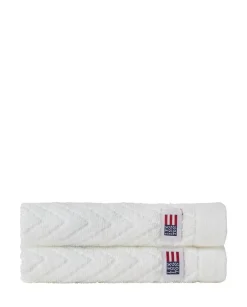 Kylpyhuone- Ja Saunatekstiilit|Kylpyhuone- Ja Saunatekstiilit^Lexington pyyhesetti 30x50 cm herringbone 2 kpl valkoinen
