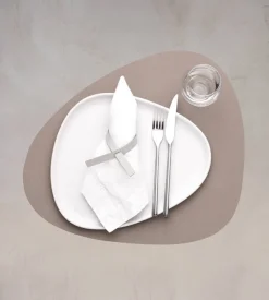 Keittiötekstiilit^LIND DNA pöytätabletti Nupo Curve L Clay Brown