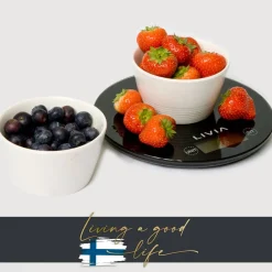 Keittiötarvikkeet^Livia keittiövaaka pyöreä musta