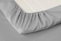 Vuodetekstiilit^4Living muotoonommeltu lakana 90x200 + 25 cm harmaa