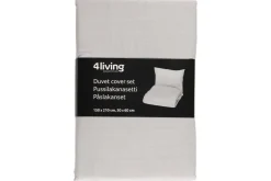 Vuodetekstiilit^4Living pussilakanasetti Ella 150x210 cm harmaa