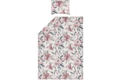 Vuodetekstiilit^4Living pussilakanasetti Greta 150x210 + 50x60 cm roosa