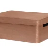 Säilytyskorit Ja Laatikot|Ruoansäilytys Ja Järjestys^4Living puulaatikko kannella 30x21x13 cm ruskea